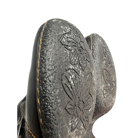 Boc Born Concept Shoes Womens Sz 8/39 Mule Clogs Heels Black Leather Buckle - Picture 11 of 16